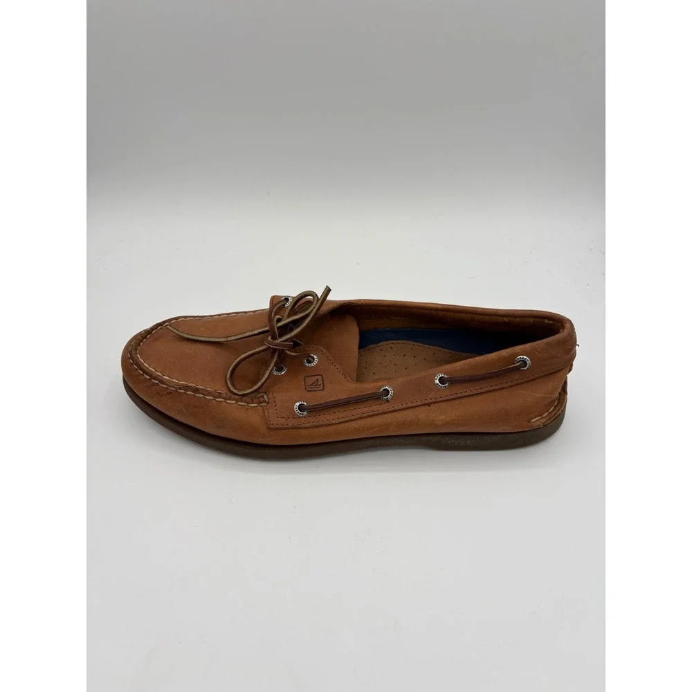 Sperry Top-Sider Mens Authentic Original 2-Eye Leather Boat Shoe Tan 12M 0197640